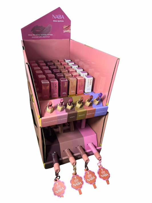 Lip Tower Bundle – Lipsticks + Gloss Display 54 pcs